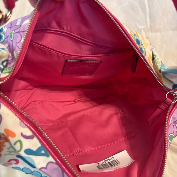 Authentic 2010 Coach Poppy Daisy Finger-paint large Hobo shoulder bag F14883 - Picture 5 of 6